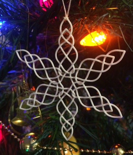 The Snowflake Knot Christmas Ornament