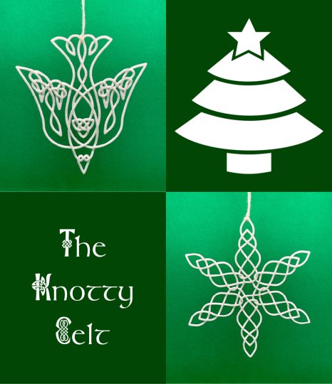 Holy Spirit & Snowflake Knots Christmas Ornaments