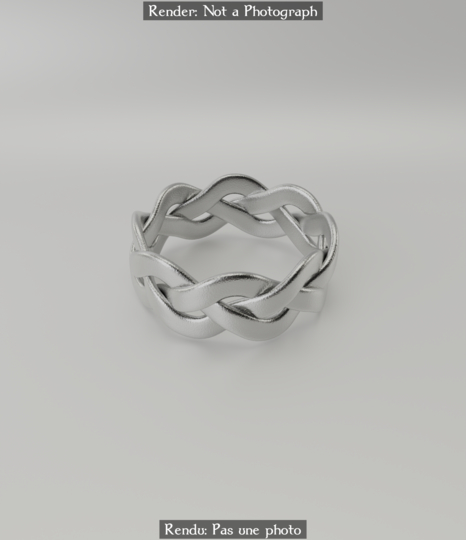 Thin Trinity Ring Knot