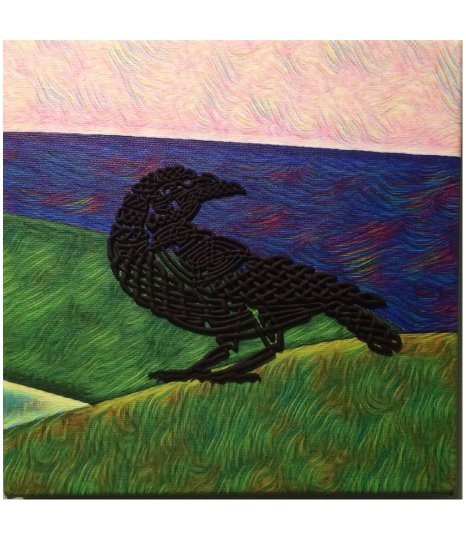 Blackbird Knot on Canvas