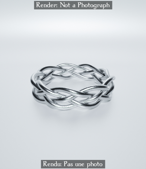 Bague tissage infini