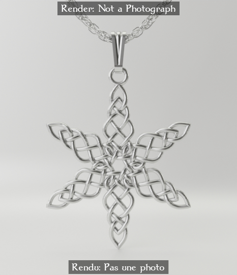 Pendentif nœud flocon de neige