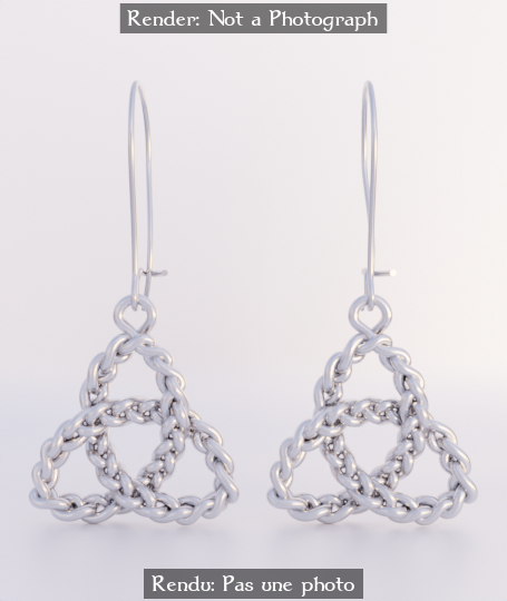 Boucles d’oreilles triquetra trinité