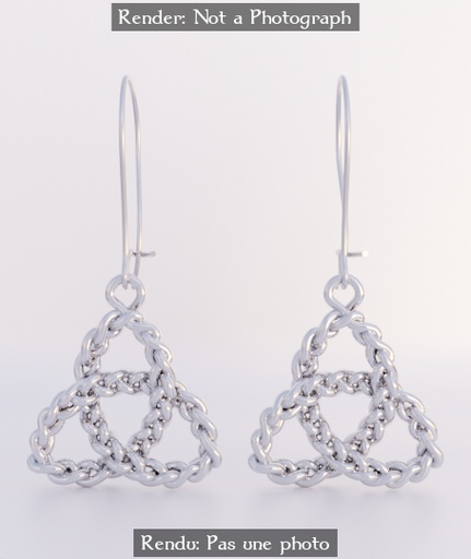 [TRIQe] Boucles d’oreilles triquetra trinité