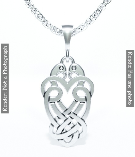 [LVBDp] Pendentif nœud oiseaux d’amour