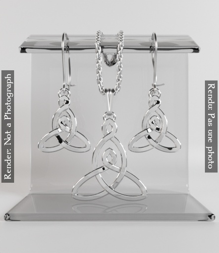 [MAMs] Motherhood Knot Earrings & Pendant Set